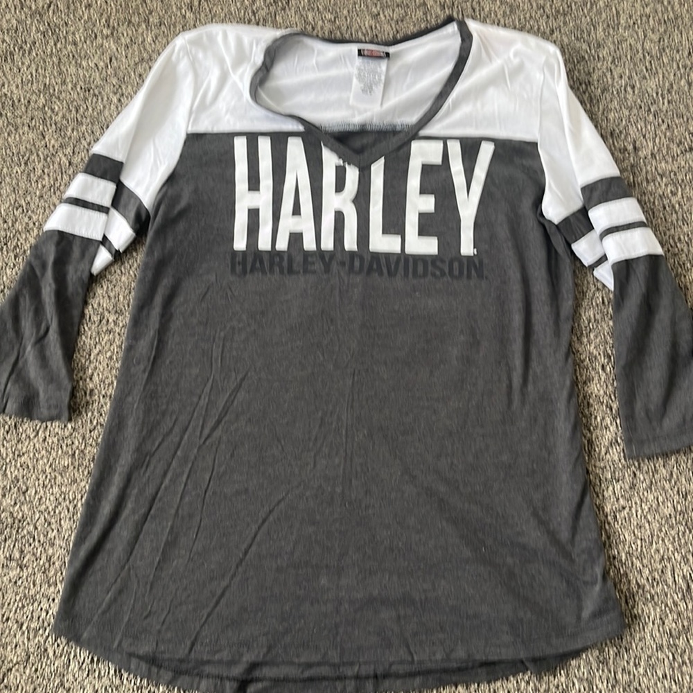 Harley Davidson Baseball 3/4 sleeve Top